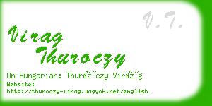 virag thuroczy business card